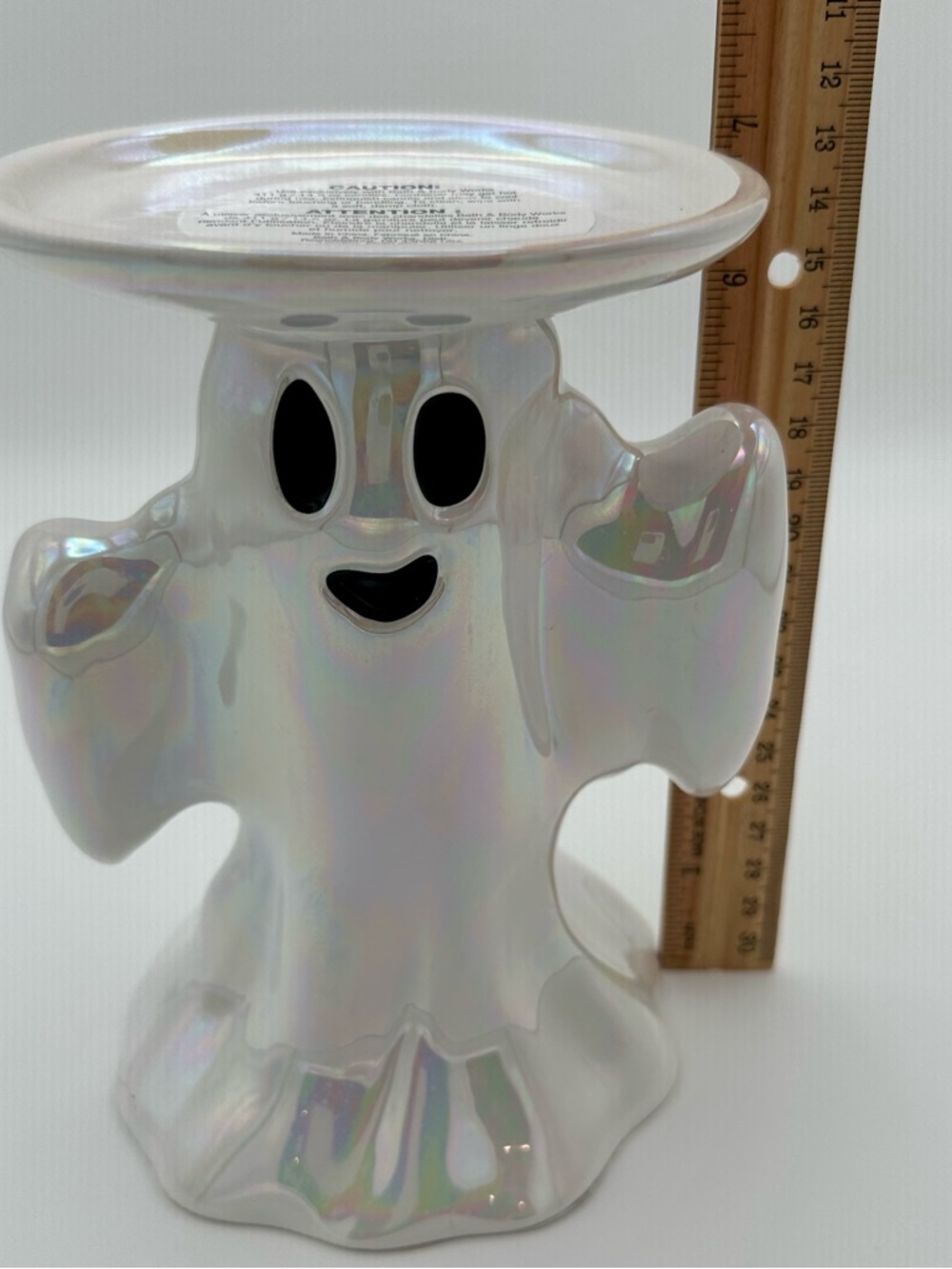 Bath & Body Works Iridescent Ghost 3-Wick Candle Holder Halloween 2024 - CHIPPED - Picture 8 of 12